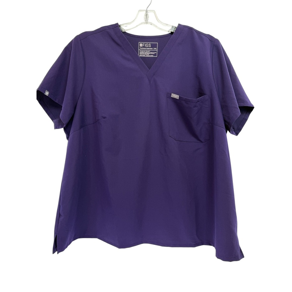 FIGS Catarina Sz 5XL One-Pocket Scrub Top Purple Technical Collection (C20) - Picture 3 of 6
